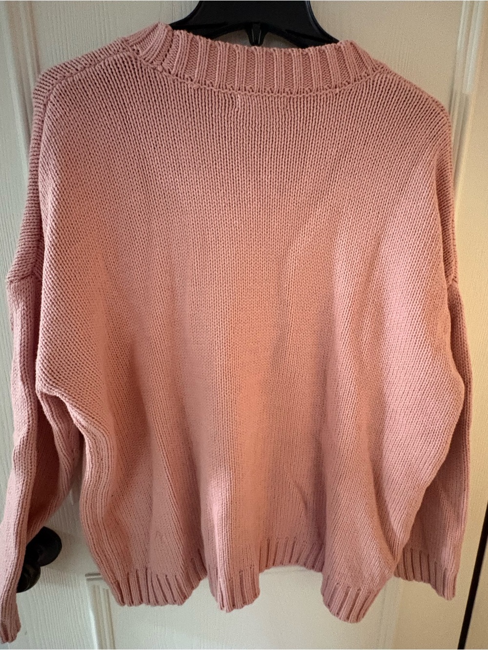 Sincerely Jules Pink Bow Knit Sweater Oversized Coquette Size L - Picture 2 of 3